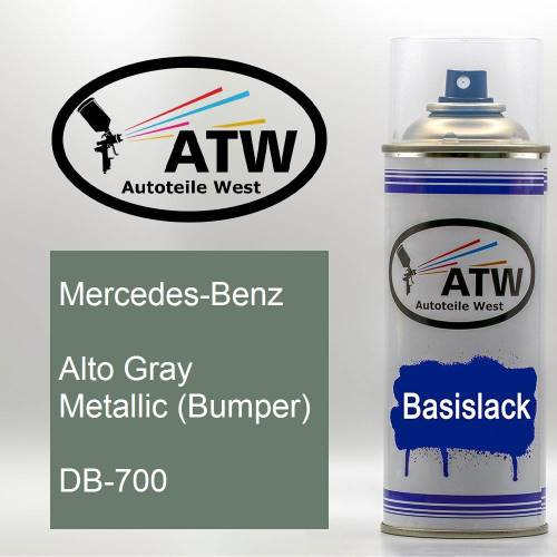 Mercedes-Benz, Alto Gray Metallic (Bumper), DB-700: 400ml Sprühdose, von ATW Autoteile West.